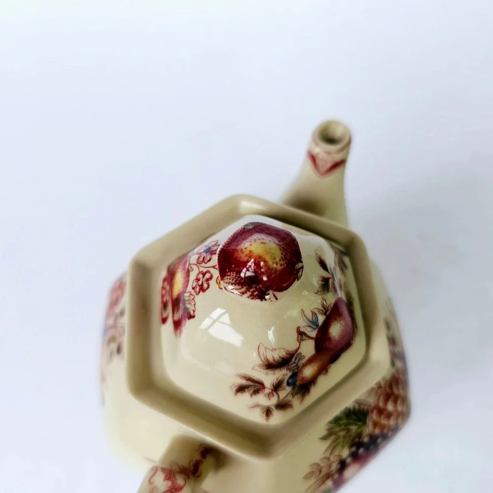 Vintage Teapot Antiche Riproduzioni Fruit Basket‎ Design - M581.2